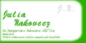 julia makovecz business card